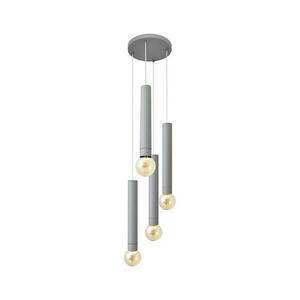 Csillár zsinóron TUBA 4xE27/15W/230V szürke kép