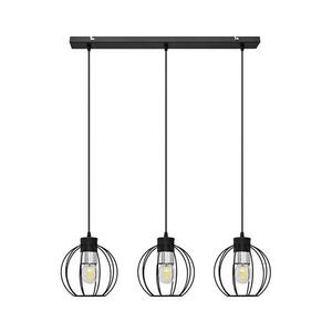 Csillár zsinóron STARLIGHT 3xE27/15W/230V fekete/ezüst kép