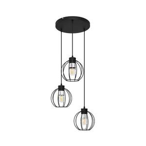 Csillár zsinóron STARLIGHT 3xE27/15W/230V fekete/ezüst kép