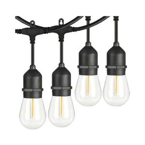 LED Kültéri dekoratív lánc 20xE27/1W/230V 10 m IP65 fekete kép