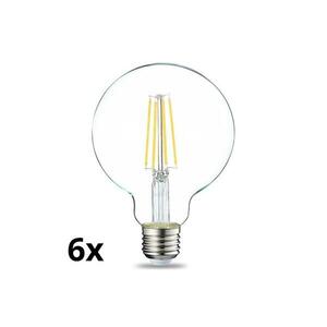 KÉSZLET 6x LED Dimmelhető izzó VINTAGE G93 E27/8W/230V 2700K kép