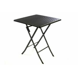 GARTHEN Összecsukható kerti asztal rattan 75 x 61 x 61 cm kép