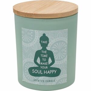 Soul Happy illatgyertya, réti szellő illata, 7 x 8, 5 cm, 300 g, zöld kép