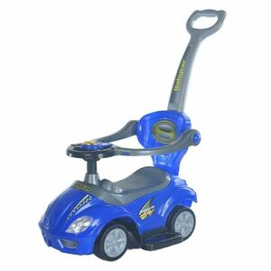 Baby Mix Mega Car 3 az 1-ben futóbiciklivezetőrúddal, kék, kék kép
