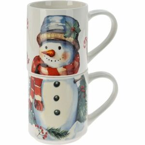 Hóember 2 db-os bögre készlet, 265 ml, porcelán kép