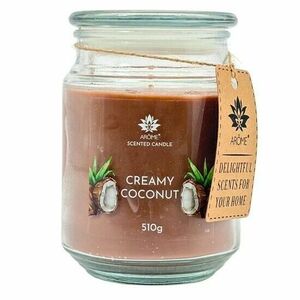Arome Creamy coconut gyertya üvegben, 510 g, barna kép