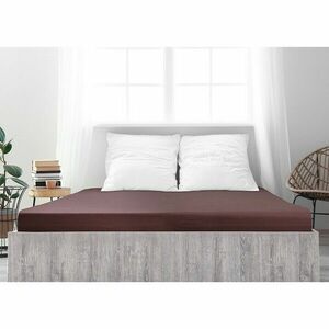 4Home Ideál jersey lepedő sötétbarna, 90 x 200 cm, sötétbarna, 90 x 200 cm kép