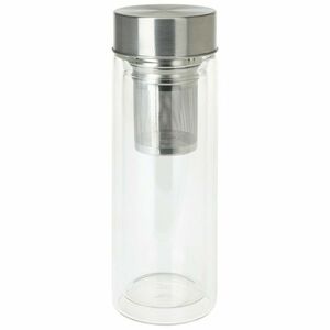 Dupla falú üveg ivópalack szűrővel, 300 ml kép