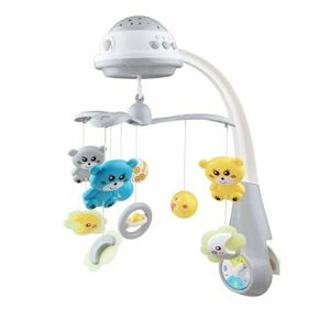 Baby Mix körhinta a kiságy fölé kivetítővel, szürke kép