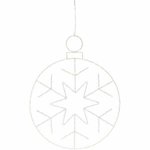 Kerstball Snowflake karácsonyi lógó LED dekoráció250 LED, 48 cm kép
