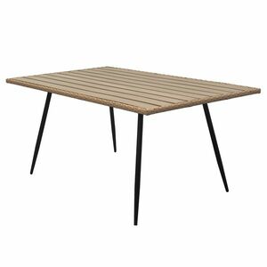 Autronic Kerti asztal, fém, polywood, barnaAZ-F1407 NAT kép