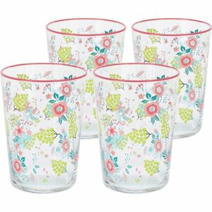 Flowers & Fruits 4 db-os pohárkészlet 510 ml, rózsaszín, rózsaszín kép