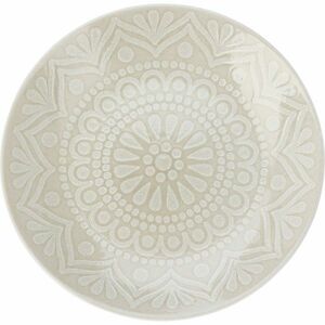 Ethnic kőagyag desszertes tányér, átmérő 20 cm, bézs, bézs kép