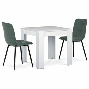 Étkezőgarnitúra MDF, 2 székkel, 80 x 80 x 75 cm, fehér kép