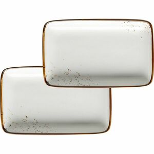 Mäser 2 darabos tálcakészlet Pintar Fehér barnapöttyök 21 x 13 x 3 cm kép