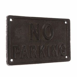 Öntöttvas fali dekoráció "NO PARKING" fekete, 11 x 18 cm kép