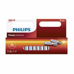 Philips AAA 1, 5 V Power alkáli elemek, 12 db kép
