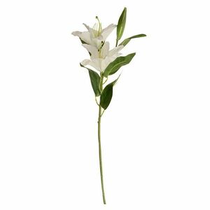 Művirág Gyöngyvirág, fehér, két virág és bimbó, h.84 cm kép