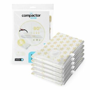 Vákuumtároló zsákok tömörítő készlete Compress LVanilla 100 l, 70 x 100 cm, 5 db, sárga, 5 db kép