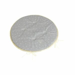 Bellatex Ülőpárna Adéla kerek sima Csírázó virágszürke 40 x 40 cm kép