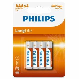 Philips AAA 1, 5 V LongLife akkumulátorok, 4 db kép