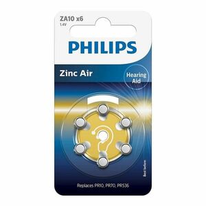 Philips hallókészülék akkumulátorok ZA10 1, 4 V kép