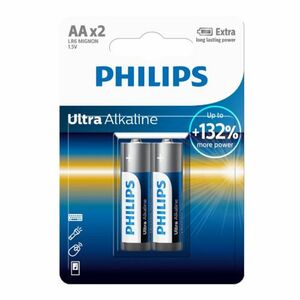 Philips AA 1, 5 V Ultra Alkaline elem, 2 db kép