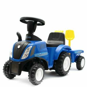 Baby Mix New Holland gyerek traktor pótkocsival ésszerszámokkal , kék, kék kép