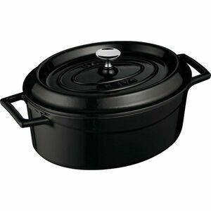 LAVA Metal Öntöttvas ovális edény fekete, 4, 8 l, átmérő 29 cm kép