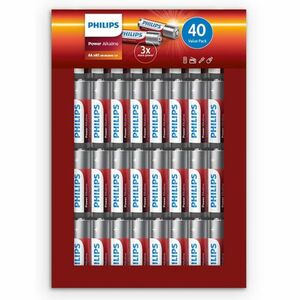 Philips AA 1, 5 V Power alkáli elemek, 40 db kép