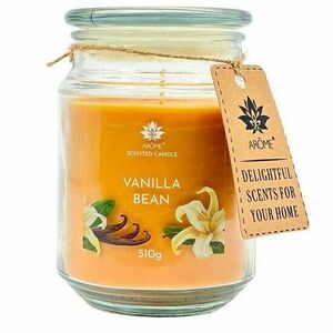 Arome Vanilla bean gyertya üvegben, 510 g, narancssárga kép