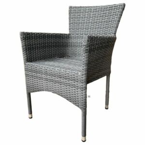 Autronic Kerti szék, fém, polirattan, szürke, AZC-S2118 SZÜRKE kép