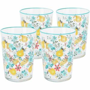 Flowers & Fruits 4 db-os pohárkészlet 510 ml, kék, kék kép