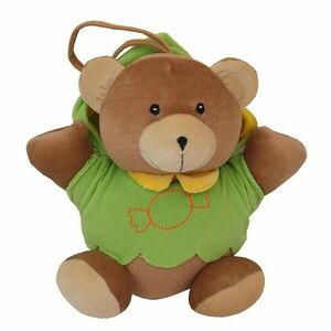 Baby Mix Maci gyerek plüss zenélő játékzöld, 23 cm kép