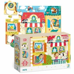 Dodo puzzle kirakós házi kedvencekkel, 18 db kép