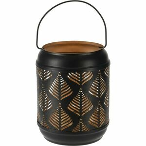 Oriental fém lámpás Leaf fekete, 13 cm kép