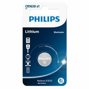 Philips akkumulátor CR1620 3 V, lítium gombelem kép