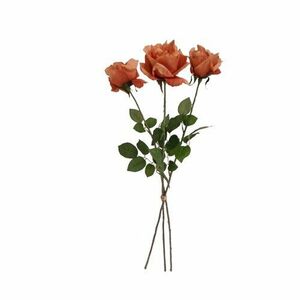 Művirág Rózsa narancs, 74 cm, 3 db, művirág kép
