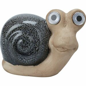 Csiga napelemes kerti dekoráció, porcelán, 11 x 6, 6 x 13, 5 cm, szürke kép