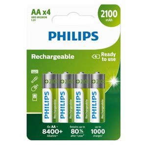 Philips újratölthető elemek AA 1.2 V, 4 db kép