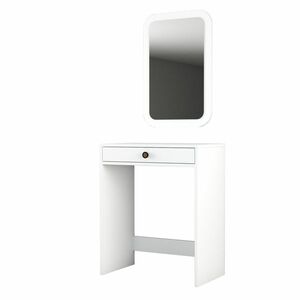 Lizbon Mirror White kozmetikai asztal, fehér kép