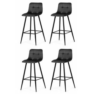B-X7015 GREY2 bárszékek készlete, 4 db, szürke kép