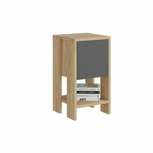 Éjjeliszekrény Ema Oak, világosbarna kép