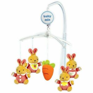 Baby Mix Körhinta a kiságy felett Nyuszik, átmérő36 cm kép