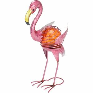 Flamingó napelemes kültéri dekoráció, 24 x 13 x magasság 33, 5 cm, rózsaszín kép
