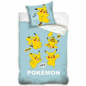Carbotex Gyermek pamut ágynemű Pokémon Pika PikaPika Pikachu, 140 x 200 cm, 70 x 90 cm, 70 x 90 cm kép