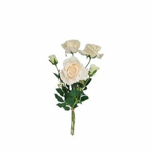 Rózsa művirág fehér, 68 cm, 5 db kép