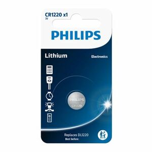 Philips akkumulátor CR1220 3 V, lítium gombelem kép