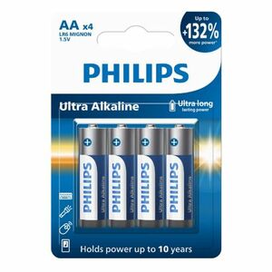 Philips AA 1, 5 V Ultra Alkaline elemek, 4 db kép