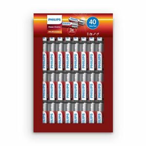 Philips AAA 1, 5 V Power alkáli elemek, 40 db kép